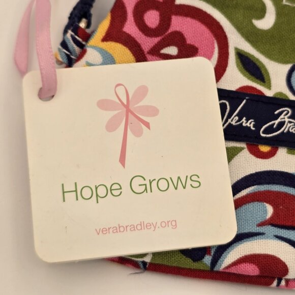 VERA BRADLEY Luggage Tag ~ HOPE GROWS Colorful Flower Tote-Shape NWT - Picture 4 of 4